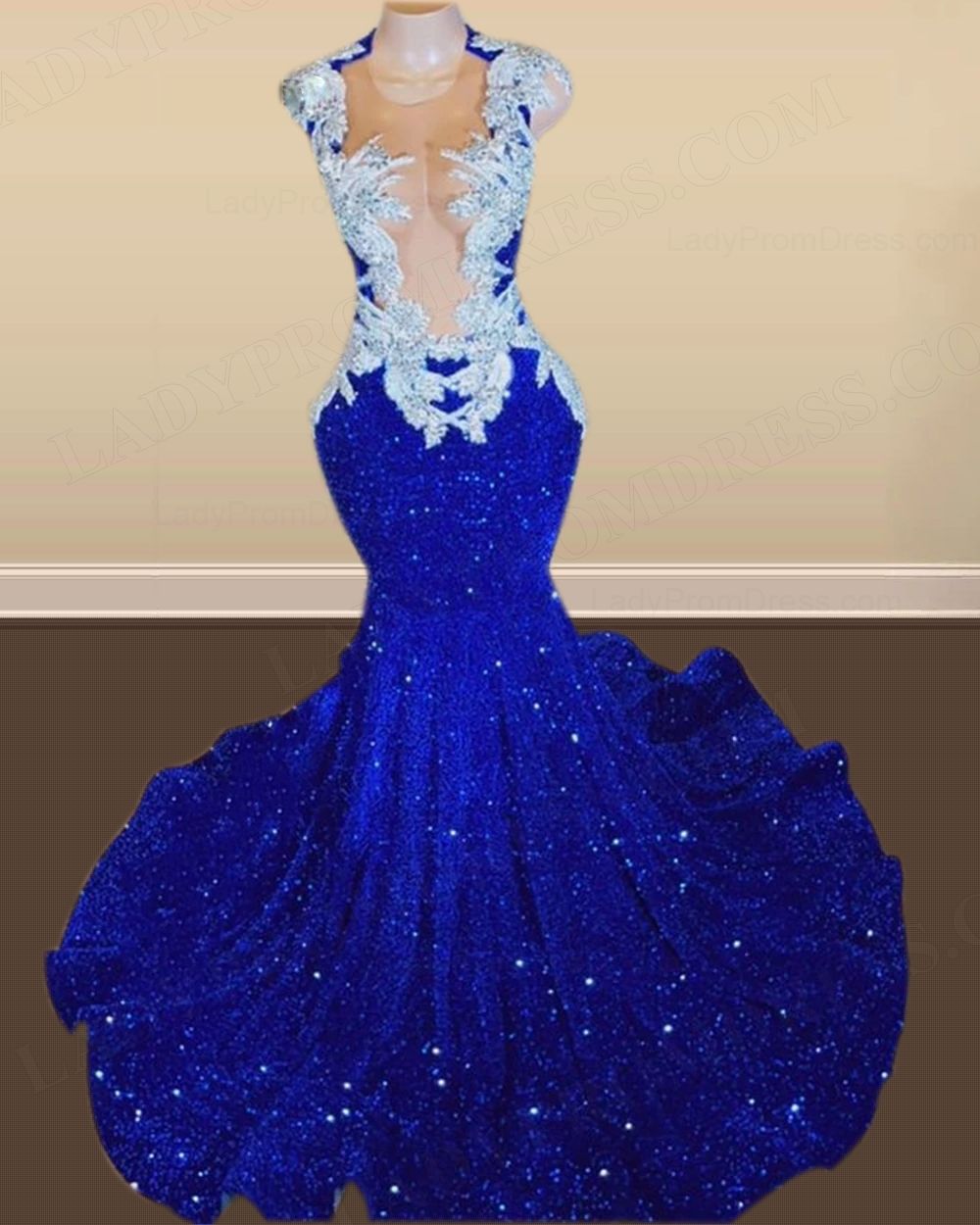 Royal Blue Prom Dress 2023 Mermaid Off the Shoulder Corset Back Long S –  AnnaCustomDress