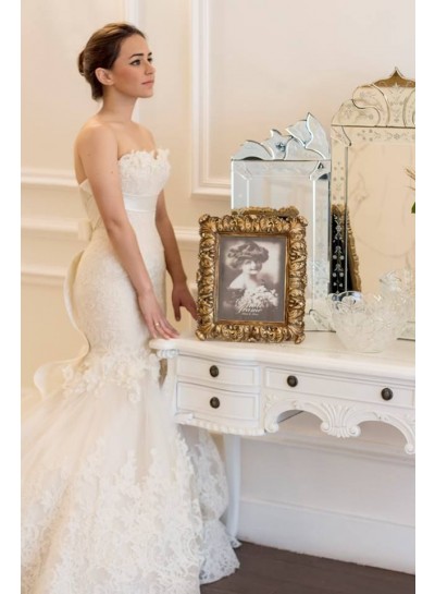 2024 Elegant Mermaid/Trumpet Sweetheart Bowknot Pleated Lace Wedding Dresses / Bridal Gowns