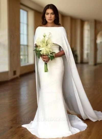 2024 Glorious Mermaid/Trumpet Wedding Dresses / Bridal Gowns With Capes 