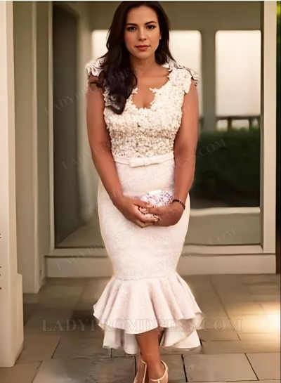 2025 White Beading Ruffled Mermaid/Trumpet Satin Prom Dresses