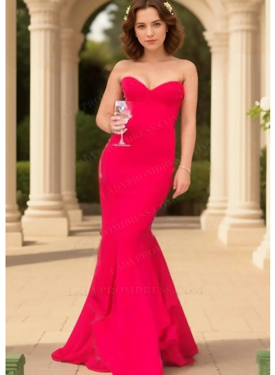 Red Sweetheart Mermaid Prom Dresses