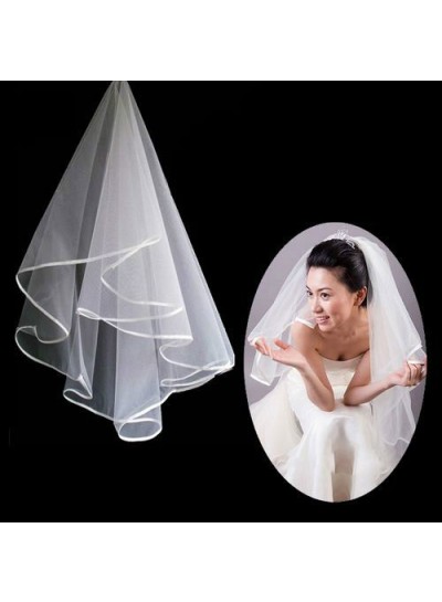 Simple Elbow Wedding Veil