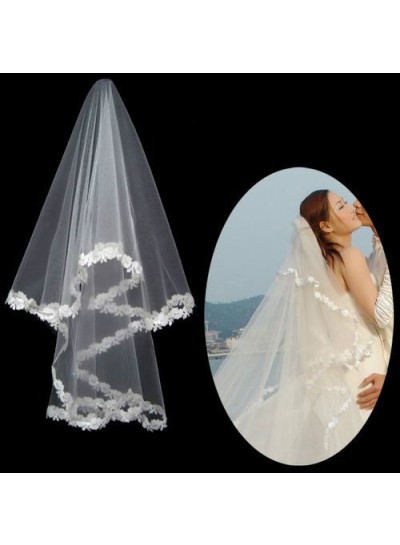 Very Gorgeous Wedding Veil With Embroidery