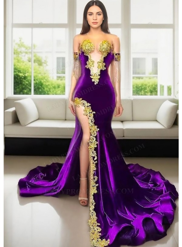fitted lace wedding dress Aleta 1077 Long Formal Fitted Prom Sequin Dress